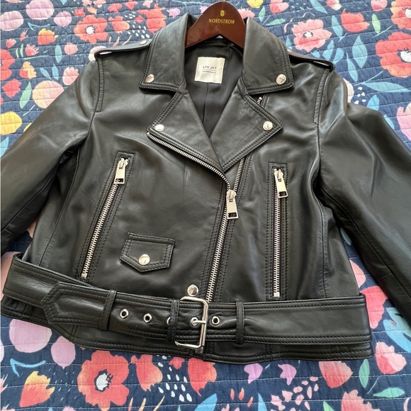 Women’s Luxe LTH JKT Handmade Best Seller Black Leather Biker Jacket (Large) - Picture 10 of 15